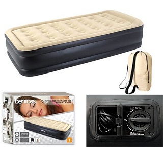 Inflatable High Raised Air Bed Mattress Airbed With Builtin Electric Pump